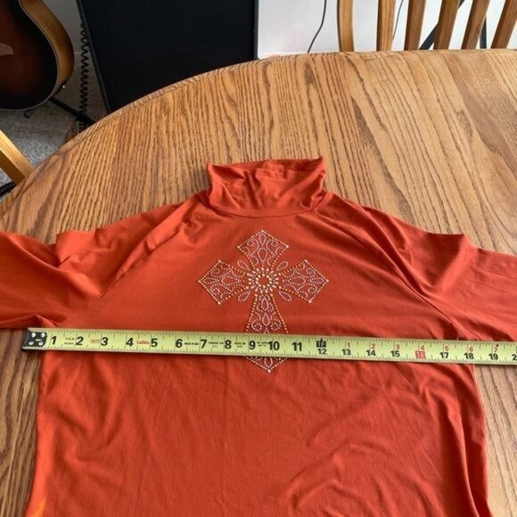 St John Sport By Marie Gray Turtle Neck Long Sleeve Top Size 2 - Picture 8 of 9